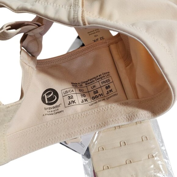 Bravado Nursing Bra, Removable Straps, Wireless, Nude, Size 32J/K, NWT - Picture 3 of 6